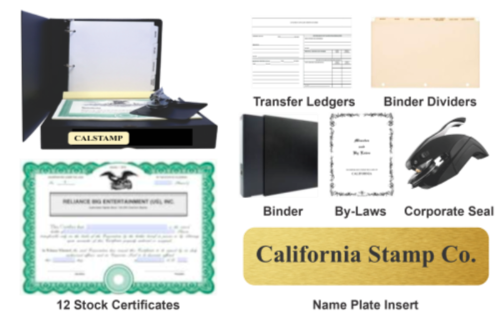 Get your complete Corporate Kit LLC from CalStamp! Includes Slip Case, Pocket Seal, Stock Certificates, By-Laws & more. Order now for a seamless incorporation process!