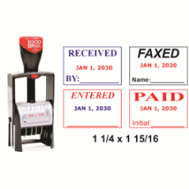 Shop the 2360 Classic Line Metal Self-Inking Dater at CalStamp. Perfect for precise date stamping. Impression size: 1-1/4" x 1-13/16". Order now!