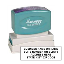 Get your 4 Line Address Stamp from CalStamp! Pre-inked, large impression size 15/16" x 2-13/16". Perfect for addresses and notaries. Order now for fast shipping!