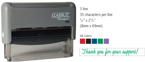 P05 - Self-Inking Message Stamp
3/8" x 2-3/4"