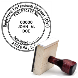 Wooden-Arizona-Professional-Engineer-Stamp