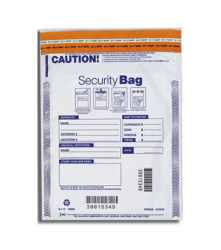 Secure your valuables with our 9.5 x 15 deposit bags (53858). Durable and tamper-evident. Order now from CalStamp for reliable protection!