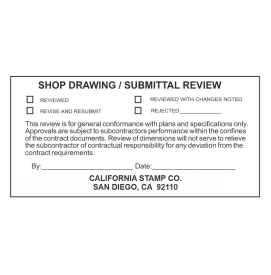 Shop Drawing Review Stamps