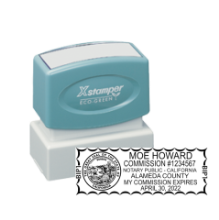 Get your CA Notary X-Stamper Pre-Inked Stamp, customized with your notary info. Submit your original certificate. Order now at CalStamp!