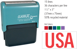 EP14 - ECO Self-Inking Message Stamp
1-1/2" x 3"