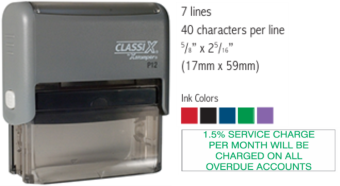 P12 - Self-Inking Message Stamp
5/8" x 2-5/16"