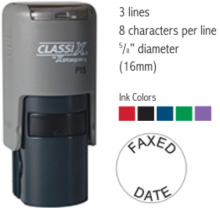 P15 - Self-Inking Round Stamp
5/8" Diameter