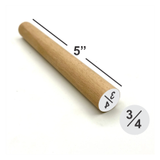 3/4" Round Dowel Stamp
Great for areas that are to reach.
Total length of wooden peg is 5" in length.
Maximum sized impression is 3/4" diameter.