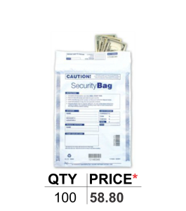 Secure your deposits with CalStamp's 9x12 Deposit Bags (53848). Durable and tamper-evident. Order now for reliable protection!