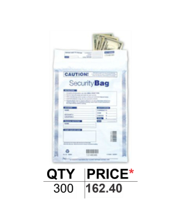 Secure your deposits with CalStamp's 9x12 Deposit Bags (53848). Durable and tamper-evident. Order now for reliable protection!