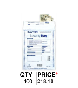 Secure your deposits with CalStamp's 9x12 Deposit Bags (53848). Durable and tamper-evident. Order now for reliable protection!