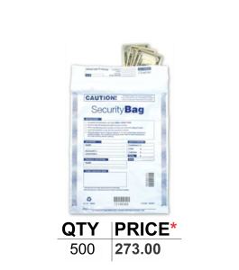 Secure your deposits with CalStamp's 9x12 Deposit Bags (53848). Durable and tamper-evident. Order now for reliable protection!