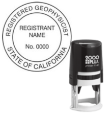 Self-inking California Registered Geophysicist Stamp R-40