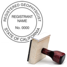 Wooden California Registered Geophysicist Stamp