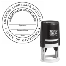 Self-Inking California Licensed Landscape Architect Stamp-R-40