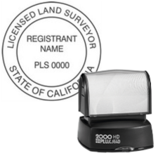 Pre-Inked California Licensed Land Surveyor Stamp R-40