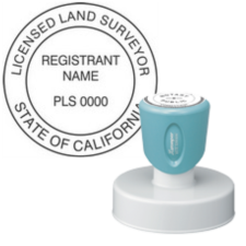 Pre-Inked California Licensed Land Surveyor Stamp X-Stamper