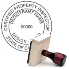 Wooden California Property Inspector Stamp