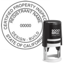 Self-Inking California Property Inspector Stamp R-40