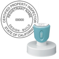 Pre-Inked California Certified Property Inspector X-Stamper