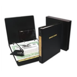 Complete Corporate Kit with Slip Case, Pocket Seal, Stock Certificates, By-Laws & Transfer Ledgers. Order now at CalStamp!