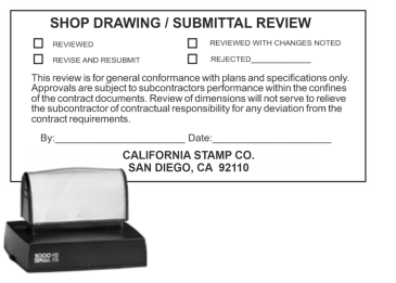 The EOS-115 pre-inked stamp provides a quality impression, giving nearly 50,000 impressions without the need to re-ink. Text area is 2 1/2 X 3 1/2