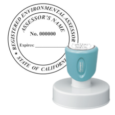 Pre-Inked CA Reg Environmental Assessor Stamp X-Stamper