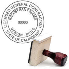 Wooden California General Contractor Stamp