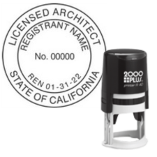 Self-Inking California Licensed Architect Stamp R-40