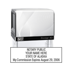 Get your custom AK Notary Self-Inking Printer 40 Stamp from CalStamp. High-quality, personalized with your info. Order now and ensure your notary needs are met!