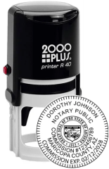 Customize your AZ Notary Self-Ink Round Stamp R40 with your notary info. Ensure to include your Commission Expires Date. Order now at CalStamp!