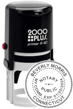Get a high-quality, customized CT Notary Self-Ink Round Stamp (1 5/8"). Perfect for your notary needs. Order now at CalStamp!
