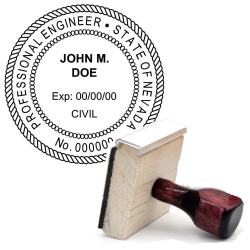 Wooden-Nevada-Professional-Engineer-Stamp