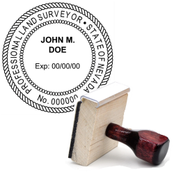 Wooden-Nevada-Licensed-Land-Surveyor-Stamp