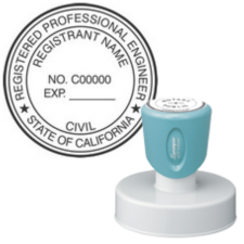 Pre-Inked California Registered Engineer Stamp X-Stamper