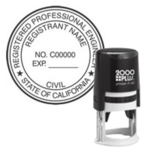 Self-Inking California Registered Engineer Stamp R-40