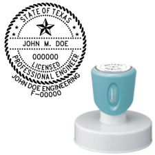 Pre-Inked Texas Licensed Professional Engineer with Firm X-Stamper