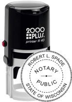 WIR40NOTARY - Wisconsin Notary
Self-Ink Round Stamp